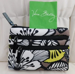 VERA BRADLEY Neoprene Cosmetic Case in Citron - Gray and citrus colors - NWOT - Picture 1 of 5
