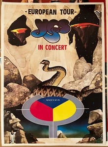 Yes European Tour Roger Dean Garry Mouat 90125 Relayer Topographic Poster - Picture 1 of 4