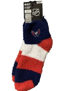 Washington Capitals NHL Unisex Rainbow Sleep Soft Fuzzy Socks - OSFM - Picture 1 of 1