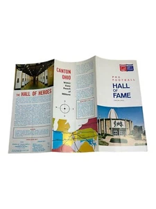 VINTAGE 1970's Pro Football Hall of Fame Canton Ohio Brochure Pamphlet NFL VTG - Picture 1 of 3