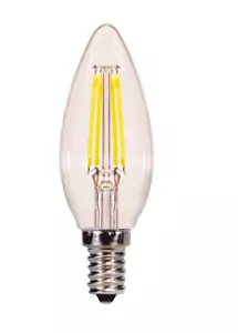 SATCO Lighting S29877-Candle Shape 4.5 Watt 120 Volt B10 LED Bulb E12-Pack of 4 - Picture 1 of 4