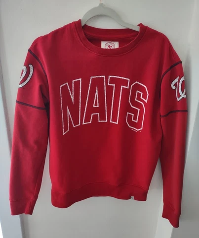 Washington Nationals NATS Red & White Sweatshirt - Baseball MLB Women's Size S Cover