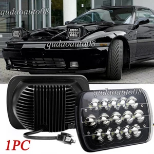 Black 1PC 5X7" 7x6" LED Headlight Fit Toyota Supra & fit Chevy Corvette 1984-96 - Picture 1 of 13