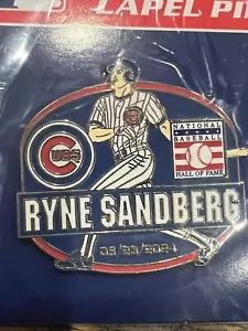 Exclusive Chicago Cubs logo ''Ryne Sandberg Hall of Fame'' MLB Baseball Pin - Picture 1 of 1