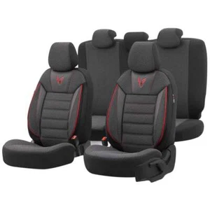 Premium Car Seat Covers TORO, Black Red For ZENOS CARS E10 2015 Onwards - Picture 1 of 9