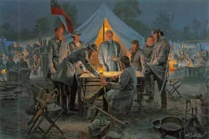 4X6 MORT KUNSTLER~SHARPSBURG WAR COUNCIL~CIVIL WAR - Picture 1 of 2