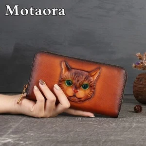 Nuevo monedero vintage para mujer monederos para damas hechos a mano en relieve para mujer - Imagen 1 de 14