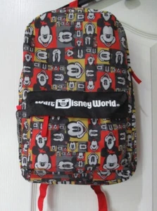 Disney backpack Mickey Mouse face WDW multicolor bag preowned - Picture 1 of 11