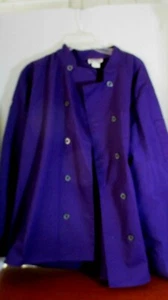 CHEFWEAR~Purple FIVE STAR WINDSOR JACKET~Size Large - Picture 1 of 3
