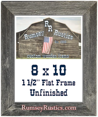 Lot (6) 8x10 rustic barnwood barn wood picture frame weathered wholesale bulk - Image 1 of 4
