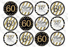 60th Birthday Cupcake Toppers Edible Icing Cake Sixty