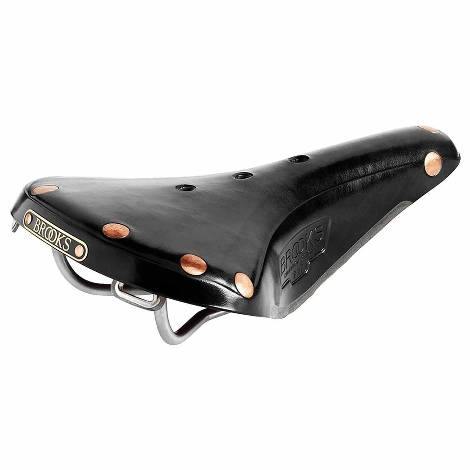 Brooks B17 Special Titanium Saddle - Black + Copper Rivets & Titanium Rails - Image 1 of 1