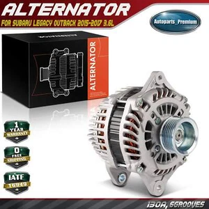 Alternator for Subaru Legacy Outback 2015-2017 3.6L 130A 12V CW 6-Groove Pulley - Picture 1 of 9