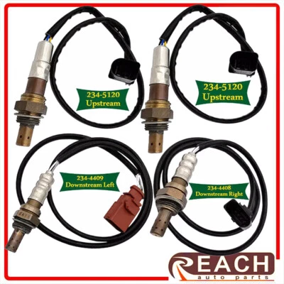 Датчик кислорода вверх + вниз по течению для 2005 2006 2007 2008 2009 Audi A4 A6 3,2 л V6 4 шт. - Изображение 1 из 4