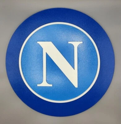 Logo in legno Napoli, Scudetto Napoli da parete, Stemma 3D Napoli idea regalo - Image 1 of 4