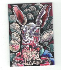 EASTER BUNNY Art Sketch Card 2018 Attic Card Inked Nightmares Amanda Pattison