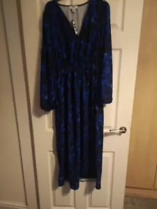 Bnwt Dorothy Perkins Maxi Dress Size 14L Blue - Picture 1 of 6