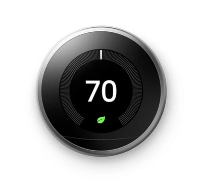 Google Nest 3rd Gen Smart Learning Thermostat - Stainless Steel (T3007ES) - Image 1 of 4