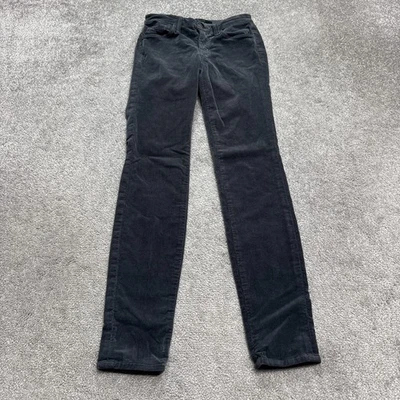 Pantalones ajustados de pana para mujer J.Brand 25 gris carbón tiro medio elásticos 25x29,5 Foto 1 de 4