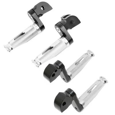 Clavijas de pie descenso delanteras traseras plateadas MFP de 25 mm para Yamaha MT-03 16-19 20 21 22 23 Foto 1 de 4