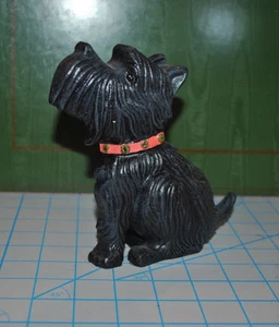 VTG Black Scottie Dog Terrier w/Red Collar Cast Iron DOOR STOPPER 6"H x 6"L - Picture 1 of 3