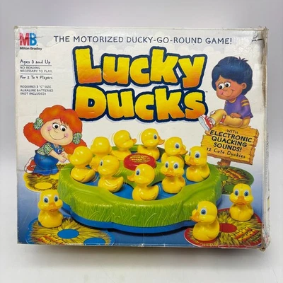 VINTAGE Lucky Ducks COMPLETE WORKS Milton Bradley 1994 Kids Animals Electronic - Image 1 of 4