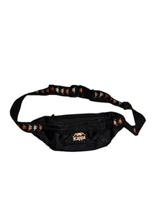 Kappa Sling Belt Bag Embroidered Black / Orange  - Picture 1 of 5