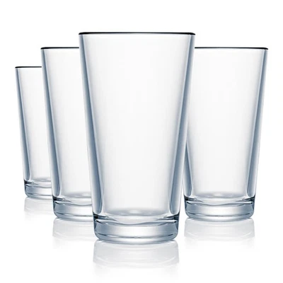 -40380 设计+当代 16 盎司混合玻璃,4 件套,透明 — 第 1/4 张图片