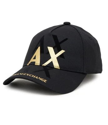 Boné de beisebol AX Gold | Armani Exchange chapéus e streetwear ajustável luxo - Imagem 1 de 4