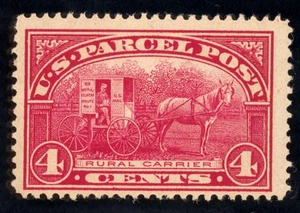 US Scott Q4 Mint NH OG 4c carmine rose Rural Carrier Lot Z574 bhmstamps - Picture 1 of 2