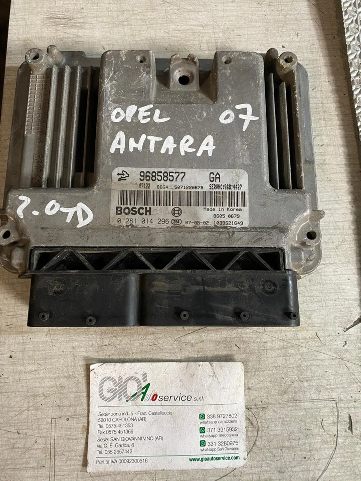 96858577 - 0281014296 CENTRALINA MOTORE ORIGINALE CHEVROLET CAPTIVA - Immagine 1 di 1