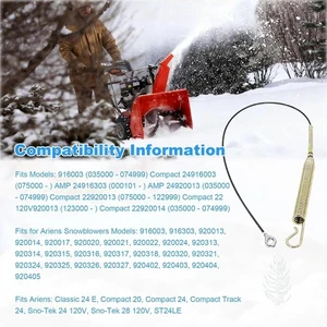 HAKATOP 06900438 Upper Traction Auger Cable Fits for Ariens Compact #24 - Picture 1 of 1