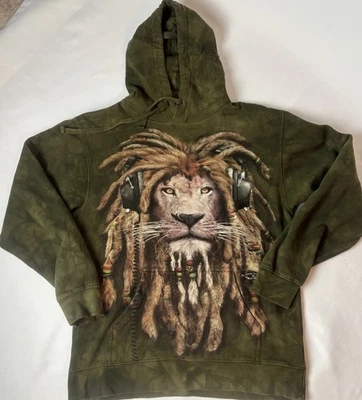 Sudadera con Capucha The Mountain Para Hombres León Rasta Tye Die Rainforest Café Unisex Talla S Foto 1 de 4