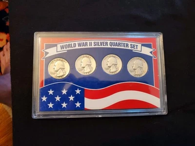 WWII Silver Quarter Set - 1942, 1943 S, 1944, 1945 S - Image 1 of 4