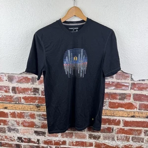 Smartwool Charley Harper Shirt Mens Medium Black 100% Merino Wool Cactus Graphic - Picture 1 of 9