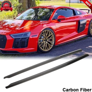 KIT DE CARROCERÍA de extensiones de faldones laterales de fibra de carbono real para Audi R8 V10 Gen 2 16-19 - Imagen 1 de 13