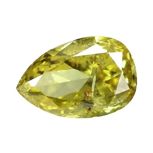0.25 Ct VS Supreme Pear 5.2 x 3.4 MM Fancy Yellow 100% Natural Diamond - Picture 1 of 5