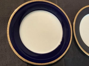 Noritake Valhalla 10. 5 Ins Dinner Plates X 2 . Spares . Cobalt Blue Gold Trim - Picture 1 of 7