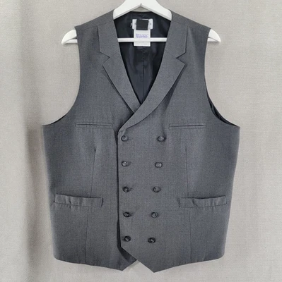 Жилет мужской St Regis 44 серый шерстяной с лацканами двубортный жилет регулируемый - Изображение 1 из 4