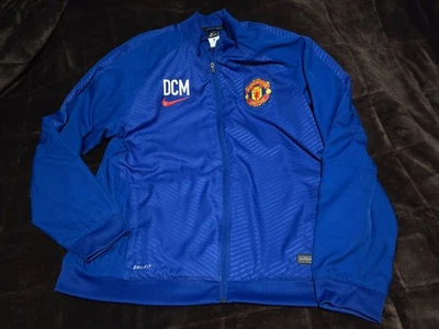 NIKE FUTBOL Manchester United  Dri-Fit Track Jacket Size XL/X LARGE BLUE - Image 1 of 4