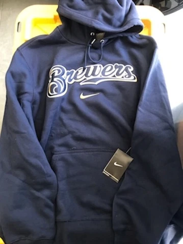 Milwaukee Brewers Nike Hoodie 2XL XXL Navy NEW TAGS Cover