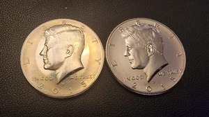 Set of 2015 P&D Kennedy Half Dollars, Circulated NIFC - Picture 1 of 2