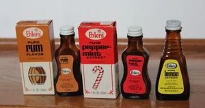 Vintage Ehlers Flavor and Extract bottles - Lot of 3, 2 with Boxes - VGUC - Picture 1 of 9