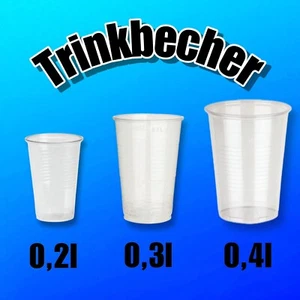 1000x Trinkbecher, Plastikbecher, Transparent, Partybecher - NEU & OVP - Bild 1 von 7