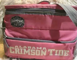 Alabama Crimson Tide Pink Cooler Bag. 2009 National Champions. 12”x7”x9.” - Picture 1 of 12