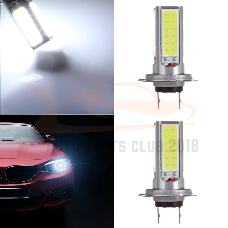 2x Bright H7 6000K High Power COB LED 100W Fog Xenon White Light Driving Lamp - Image 1 of 4