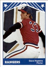 1983 Burlington Rangers TCMA #5 Dave Hopkins University of Virginia VA Card