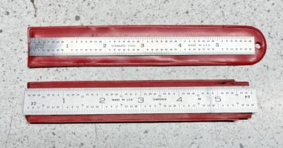 2 Machinist Ruler 6" 1 Stainless General Ruler 616 1 Unbranded Tempered Ruler 4R - Image 1 of 4