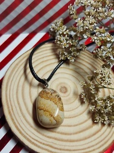 Hand-made Beautiful Picture Jasper Stone Pendant Necklace - Picture 1 of 8