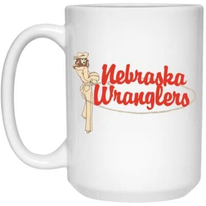 Nebraska Wranglers Mug 15 oz. White Glossy Ceramic | WBL Women's Basketball Team - Picture 1 of 6